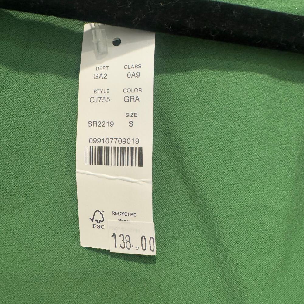 J. Crew Women's Jackie Cardigan in Premium Ultra-Fine Cotton Blend Grass S NWT - Picture 9 of 11